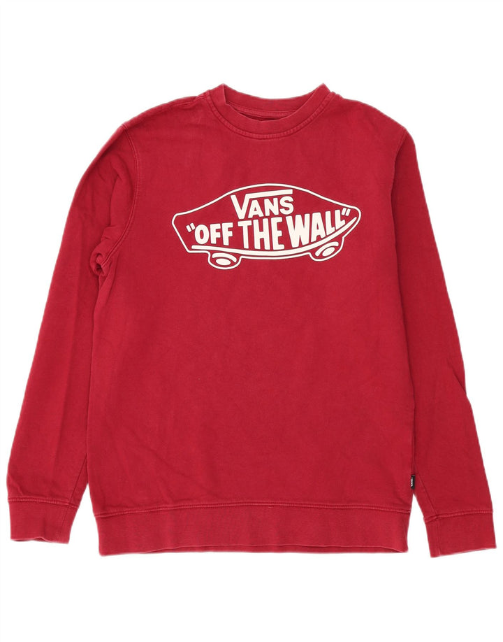 Vans Hombre Sudadera Gráfica Jumper Small Borgoña