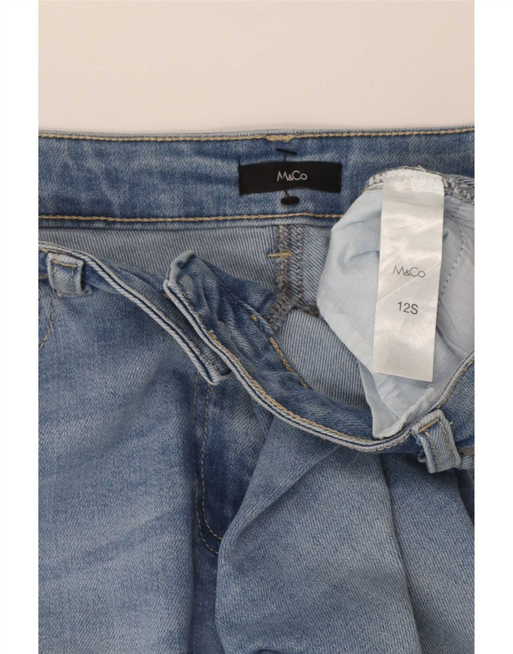 M&Co Vaqueros ajustados para mujer UK 12 Medium W32 L27 Algodón azul