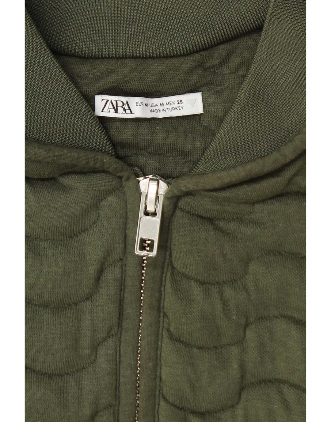Zara Mujer Cazadora Bomber UK 14 Medium Caqui