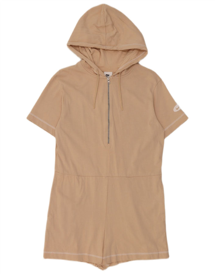 Nike - Mono corto con capucha para mujer (talla 40), algodón beige mediano