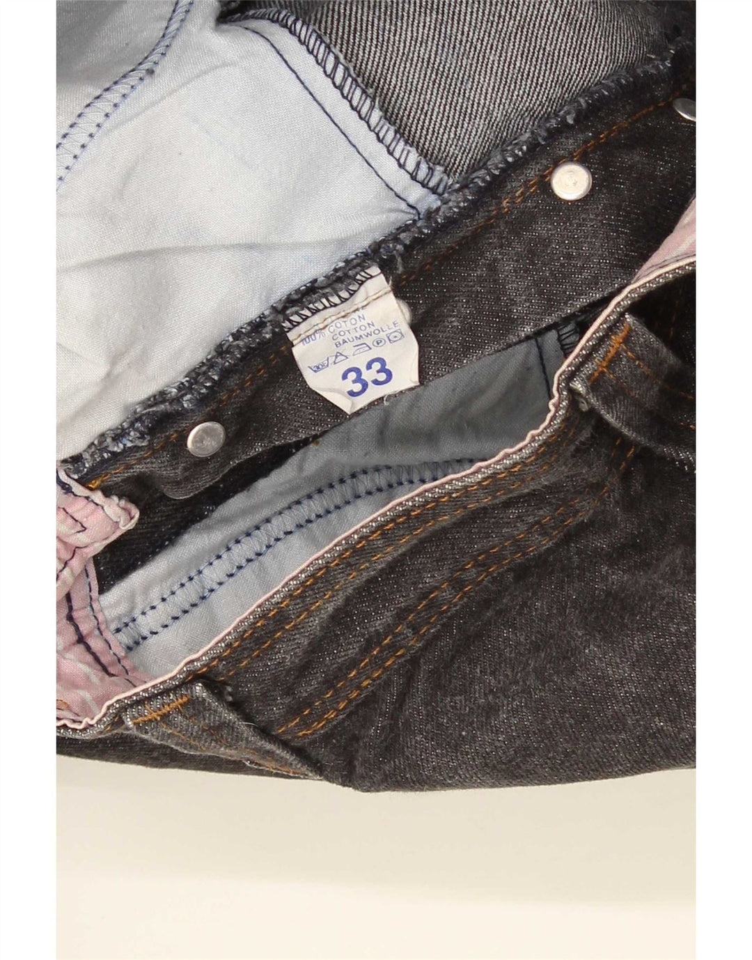 Vaqueros cónicos para hombre Jessi W33 L29 Algodón gris