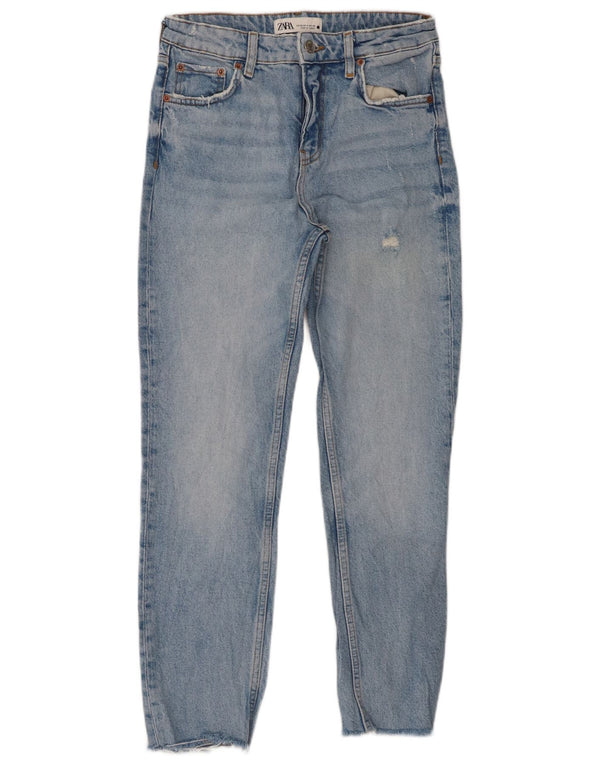 Zara Jeans Slim Mujer EU 36 XS W26 L27 Algodón Azul