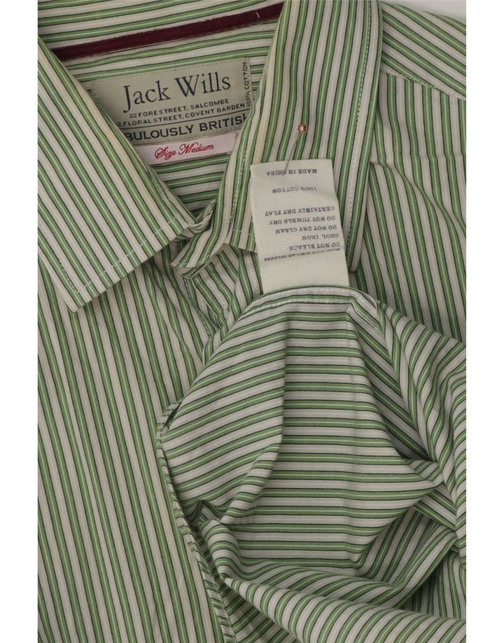 Camisa Jack Wills Hombre Algodón Rayas Verde Medio