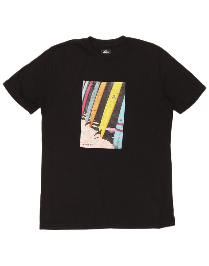 Oakley Camiseta gráfica de corte regular para hombre Top XS Poliéster negro