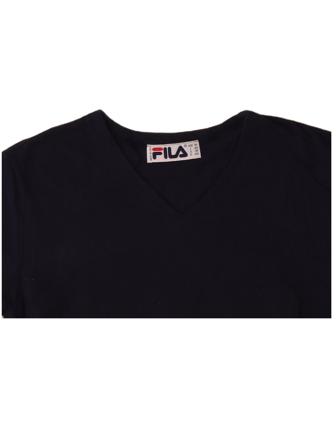 Camiseta FILA Mujer Top IT 44 Medium Azul Marino Algodón