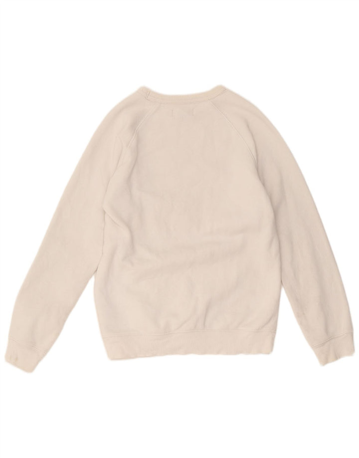 Adidas Hombre Sudadera Gráfica Jersey Pequeño Algodón Blanco