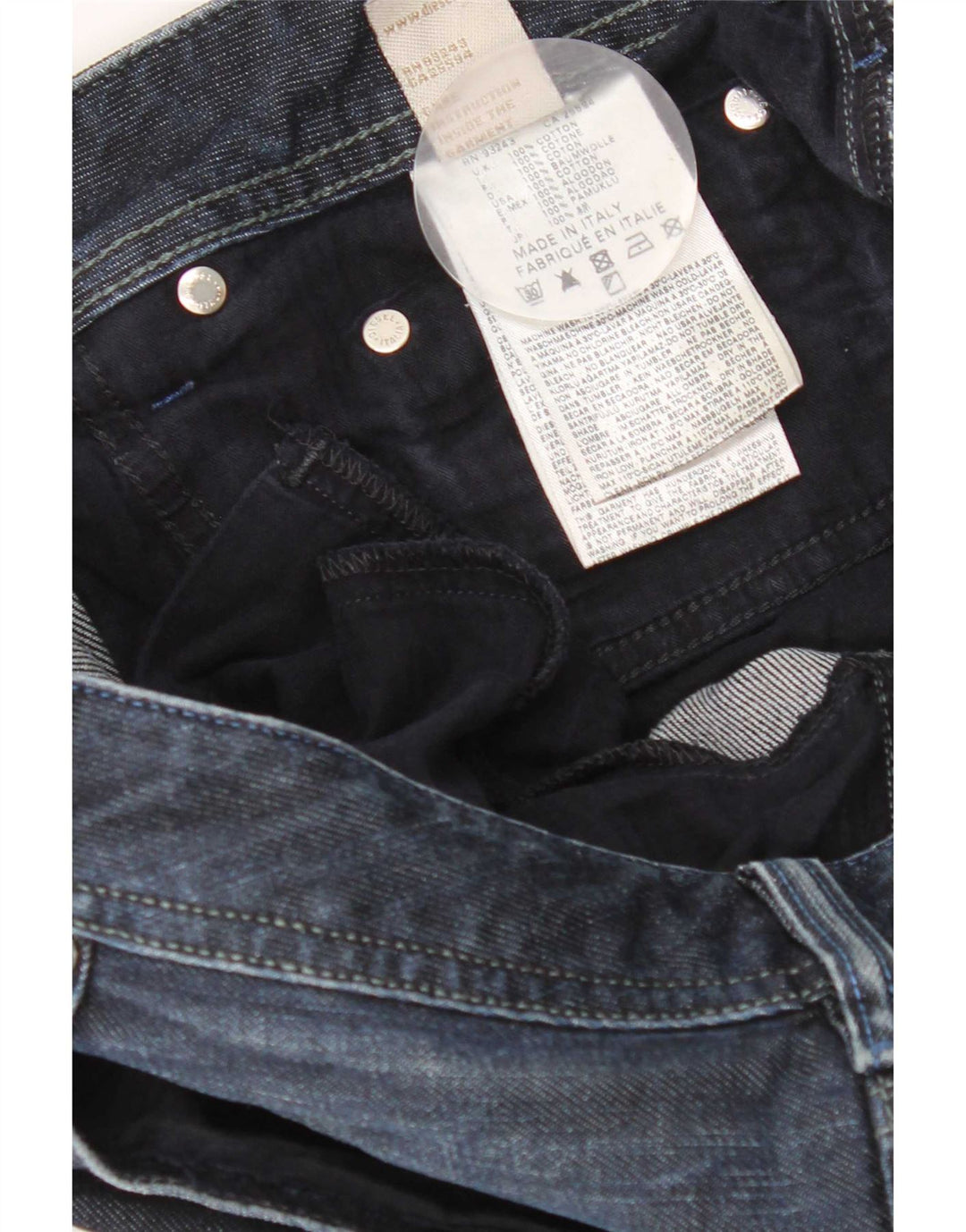 Diesel Hombre Bootcut Jeans W36 L33 Algodón Azul Marino
