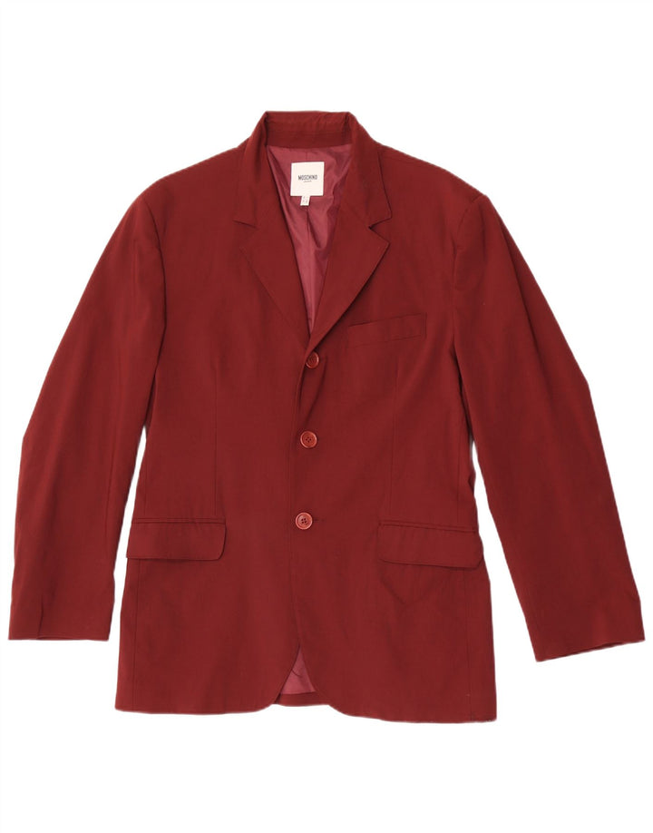 Moschino Chaqueta tipo blazer de 3 botones para hombre UK 36 Small Granate Viscosa