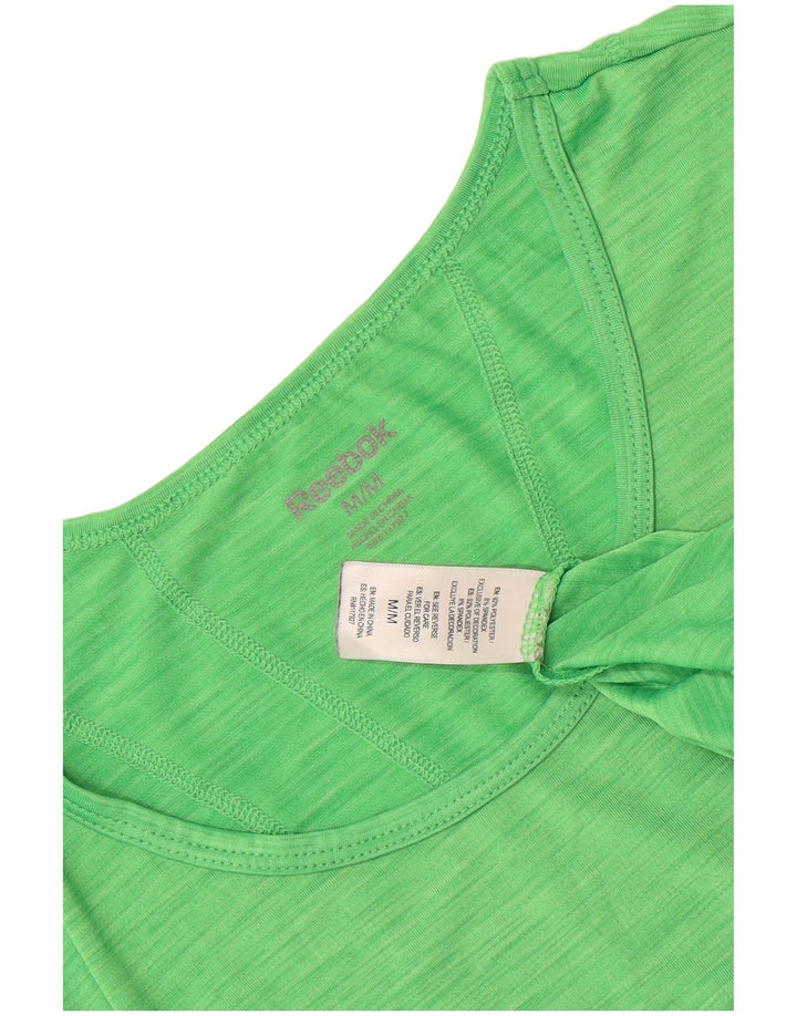 Reebok Camiseta para mujer Top UK 12 Poliéster moteado verde medio