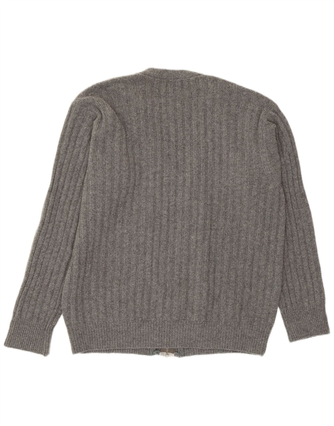 Sisley Cárdigan para hombre de lana gris grande