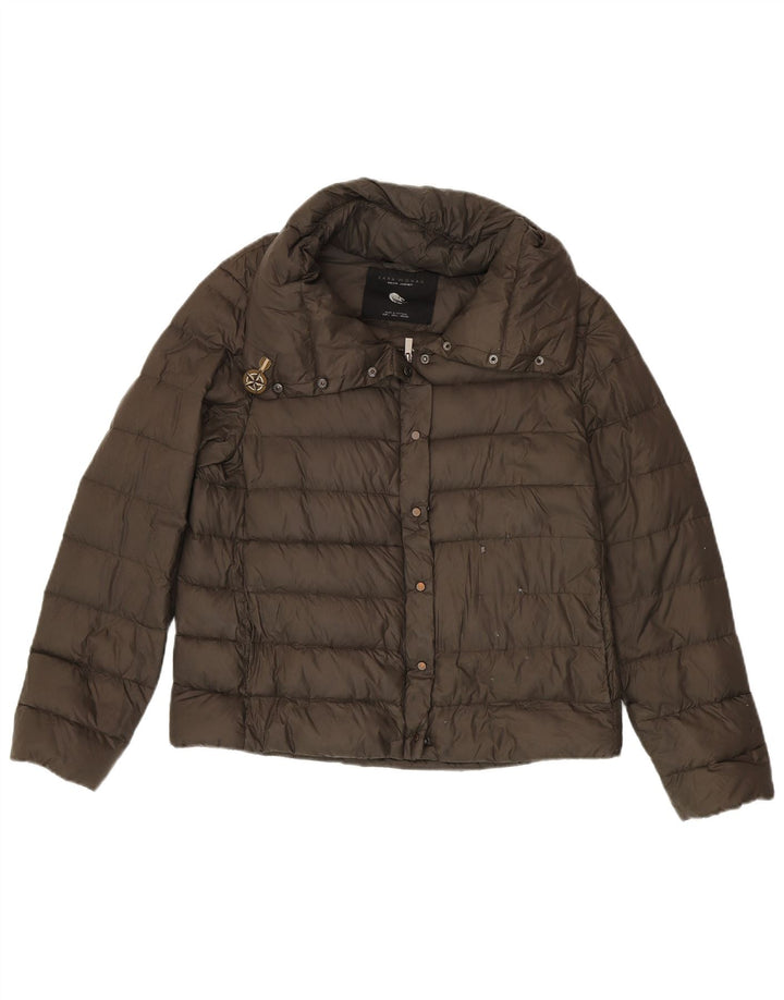Zara Mujer Chaqueta Acolchada UK 46 Grande Caqui