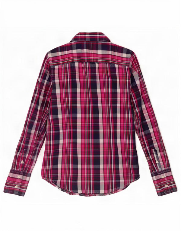 Camisa Tommy Hilfiger para mujer UK 10 Small Pink Check Cotton