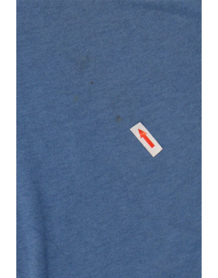 Massimo Dutti Jersey de cuello vuelto para mujer UK 44 Seda azul medio