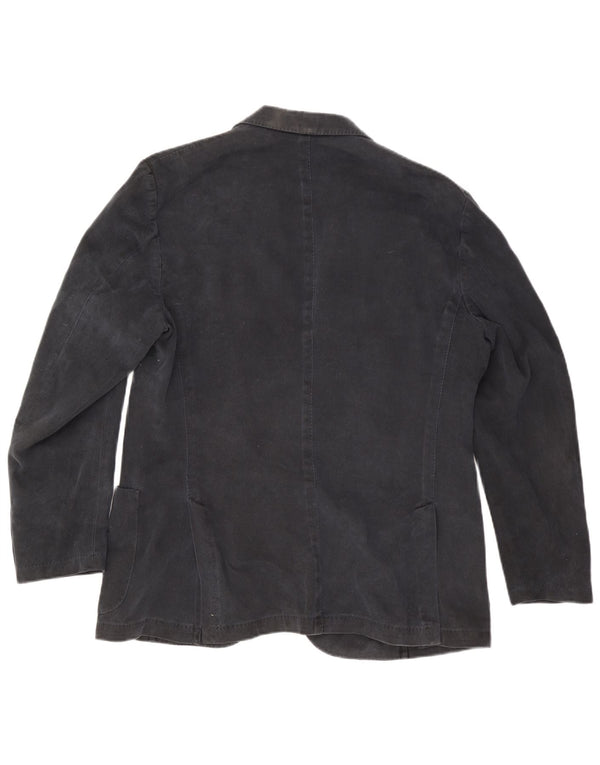 Polo Ralph Lauren Mens 3 Button Blazer Jacket IT 54 XL Black Cotton