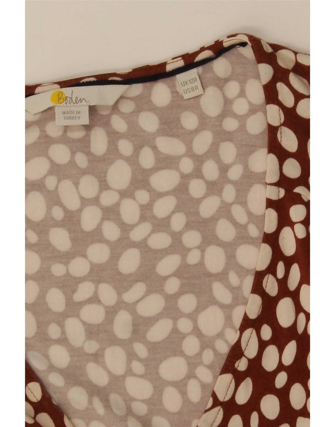 Vestido largo Boden para mujer UK 42 Marrón medio manchado
