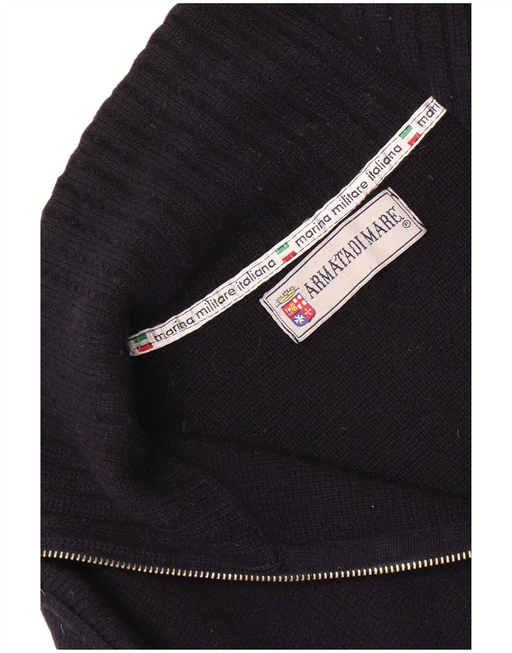Armata Di Mare Suéter tipo jersey con cuello y cremallera para hombre Azul marino mediano