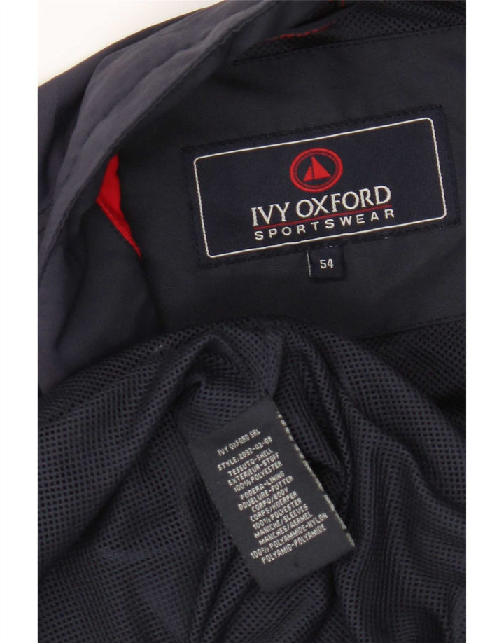 Ivy Oxford Chaqueta impermeable para hombre IT 54 2XL Azul marino Poliéster