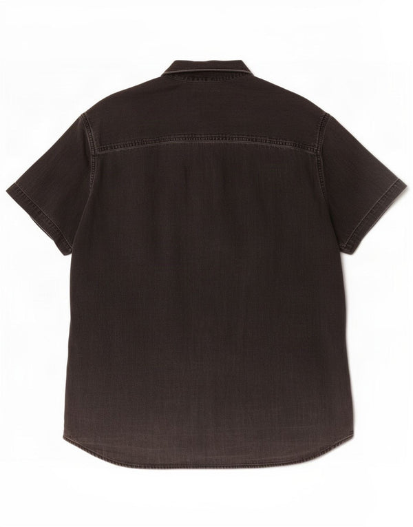 Jack & Jones Camisa vaquera de manga corta para hombre 2XL Algodón gris