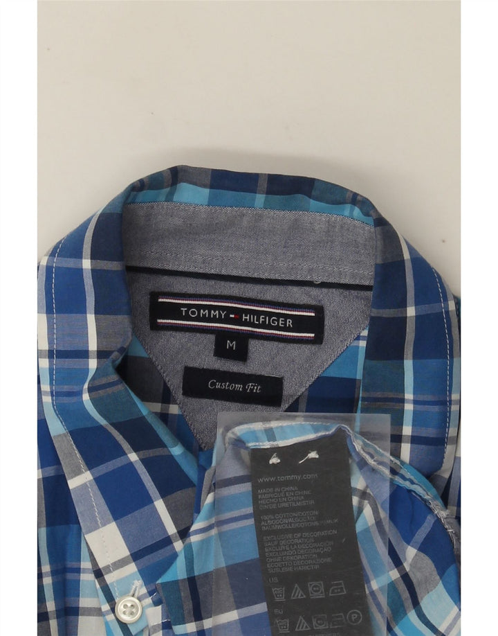 Camisa Tommy Hilfiger de corte personalizado de algodón a cuadros azul medio para hombre