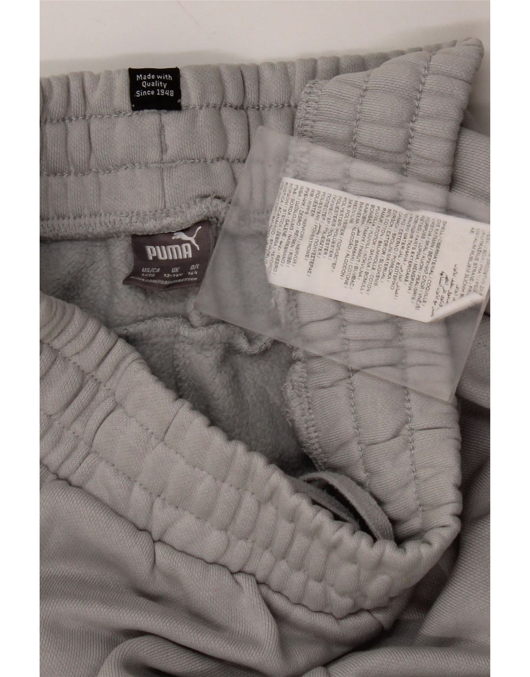 PUMA Pantalones de chándal para niño Joggers 13-14 años Gris Algodón