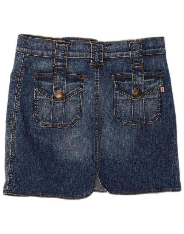Minifalda Vaquera Carrera Mujer W30 Azul Medio