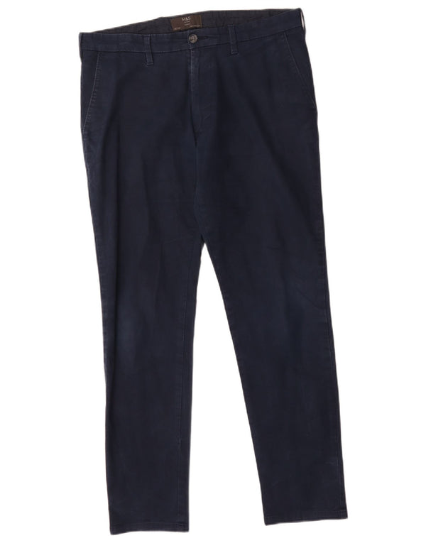 Marks & Spencer Pantalones chinos ajustados para hombre W32 L29 Algodón azul marino
