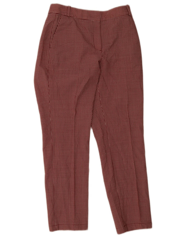 Massimo Dutti Pantalón Chino Mujer EU 38 Small W28 L28 Rojo Pata De Gallo