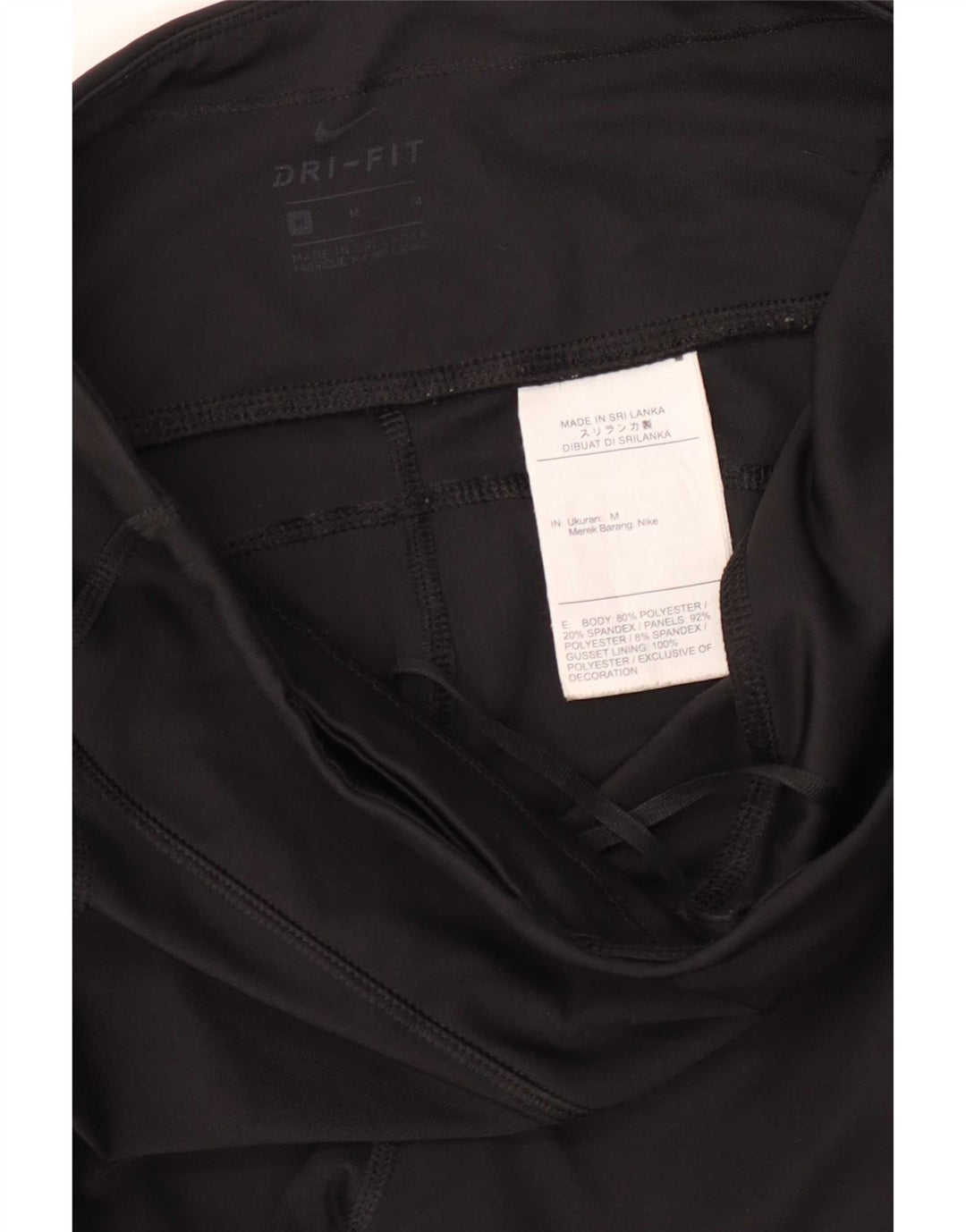 Nike Leggings Dri Fit para mujer UK 12 Mediano Negro Poliéster