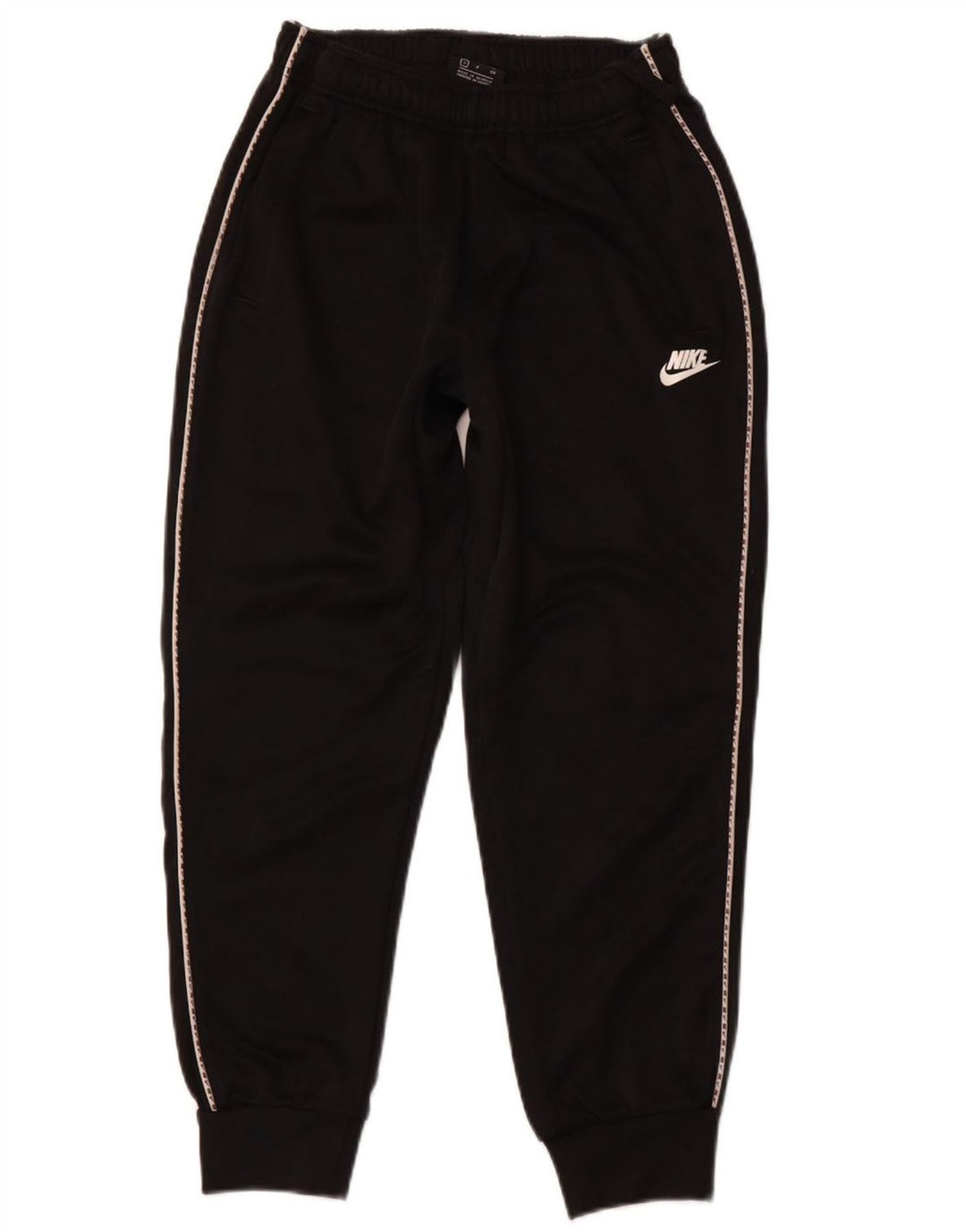 NIKE Mujer Chándal Pantalones Joggers UK 8 Small Negro Poliéster