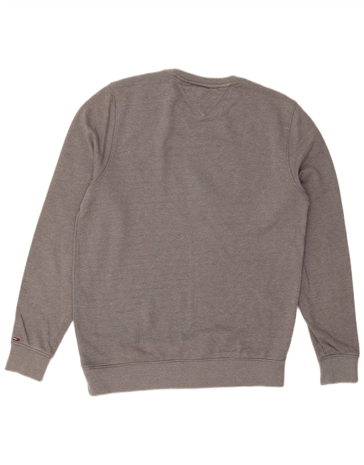 TOMMY HILFIGER Sudadera gráfica para hombre Jumper Large Gris Algodón