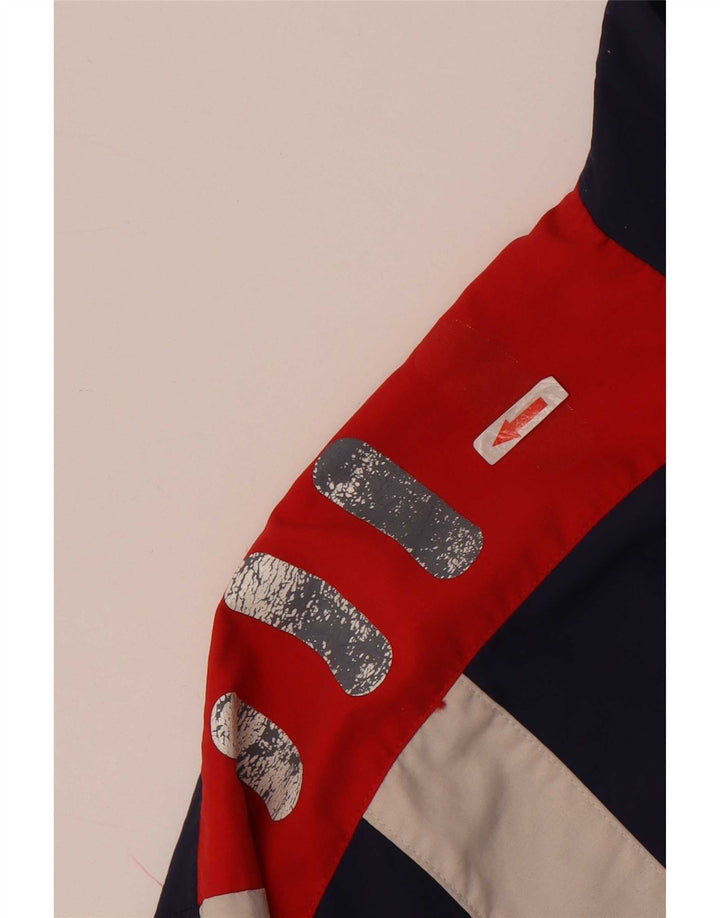 Fila Mens Graphic Chándal Top Chaqueta 2XL Azul Marino Colorblock Poliéster