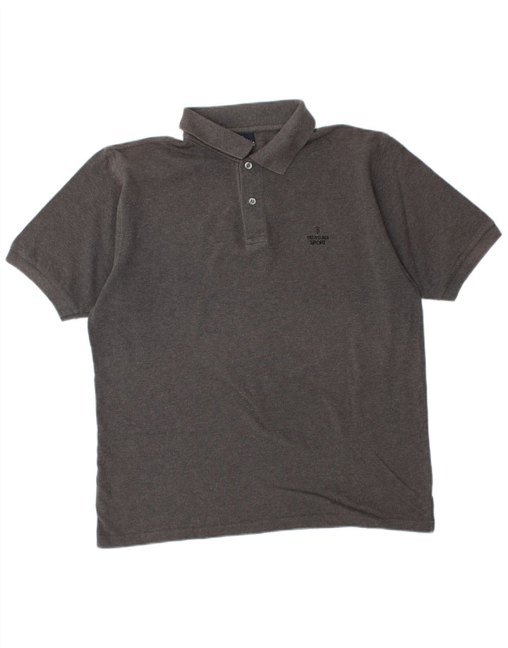 TRUSSARDI Polo Hombre Grande Gris Algodón
