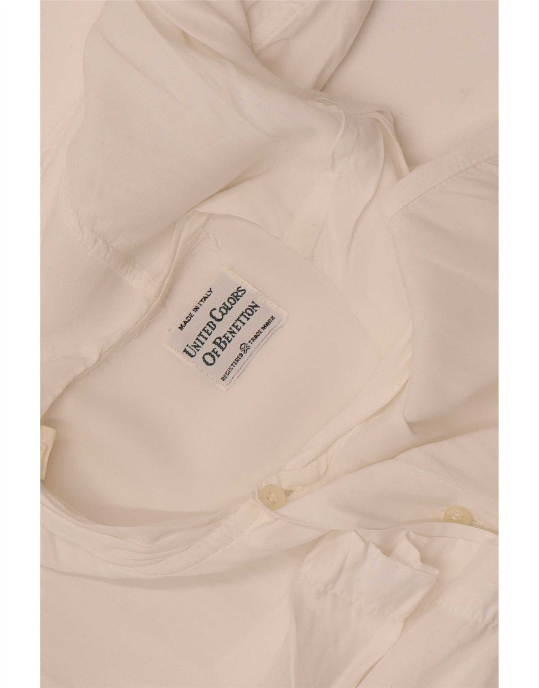 Benetton Hombre Camisa De Manga Corta Con Capucha Medium Blanco