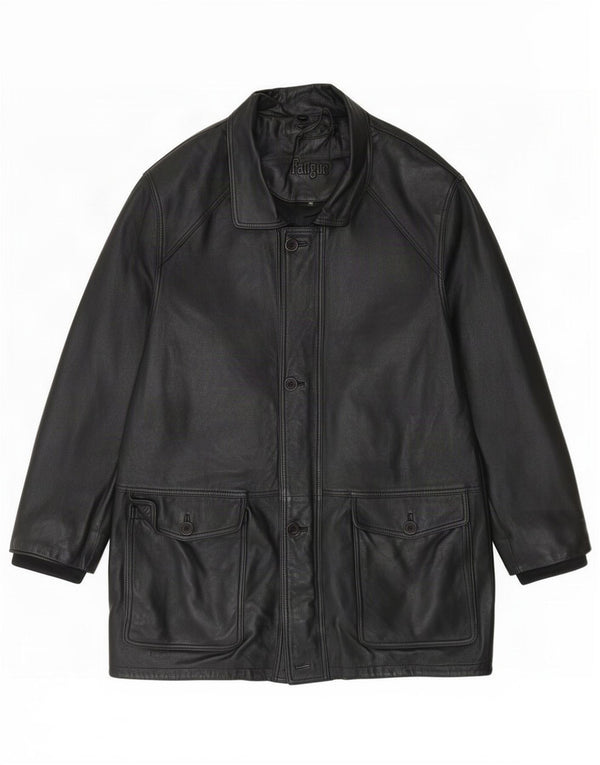Abrigo de cuero para hombre Fatigue UK 40 Large Black