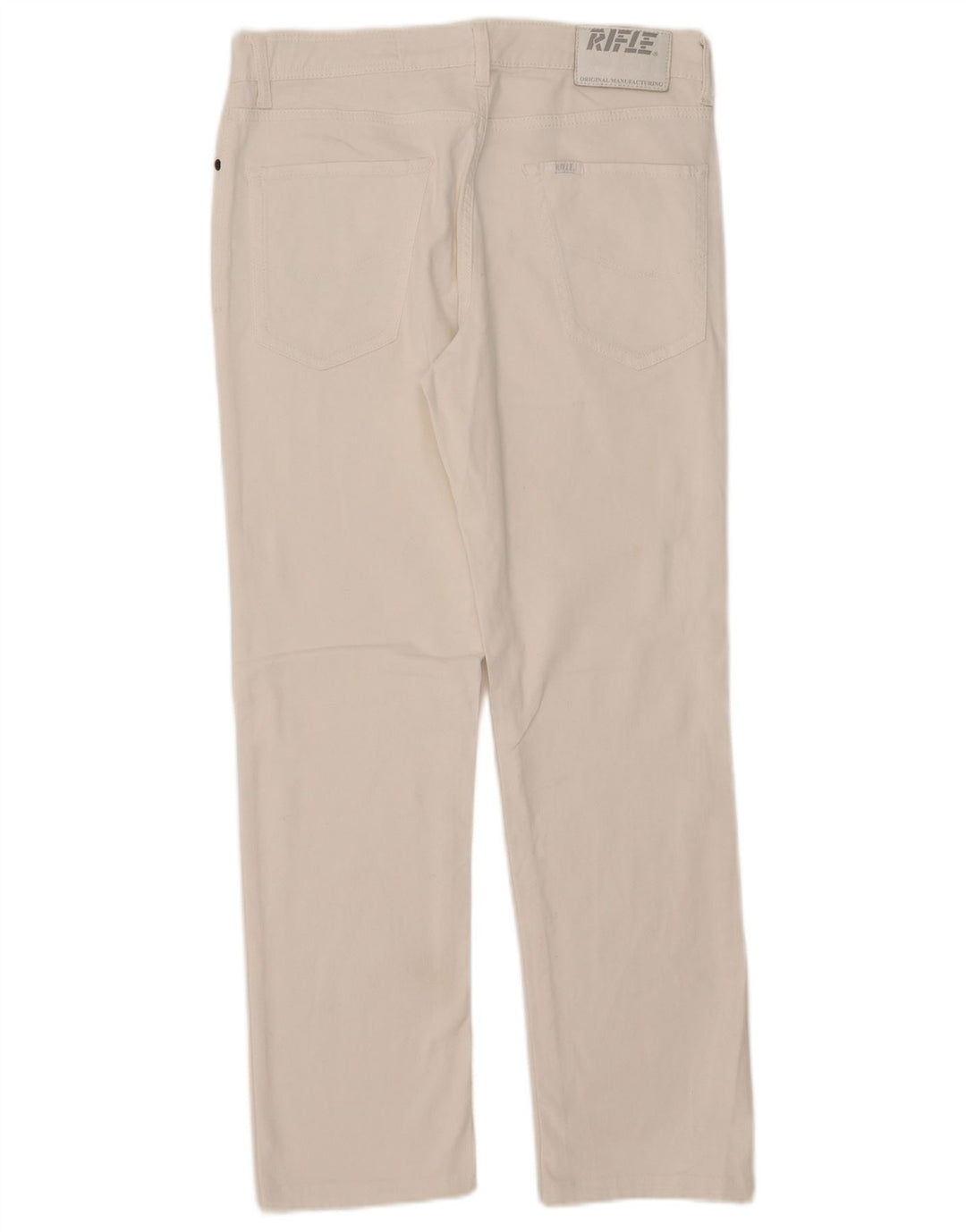 Vaqueros rectos para mujer Rifle W34 L28 Algodón blanco