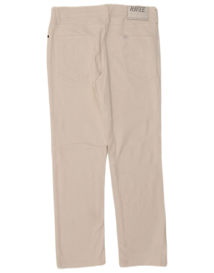 Vaqueros rectos para mujer Rifle W34 L28 Algodón blanco