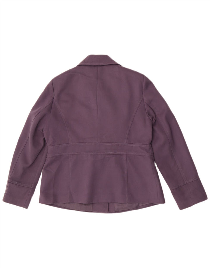 Marks & Spencer Chaqueta tipo blazer de 4 botones para mujer UK 46 Poliéster morado grande