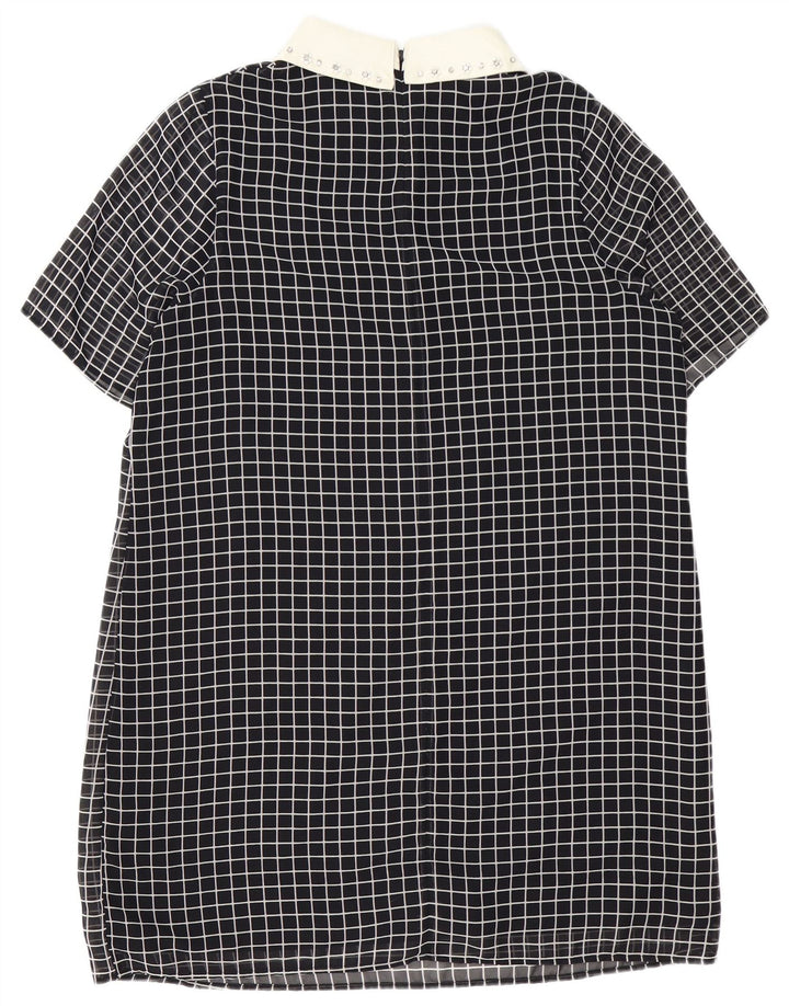 COAST Vestido túnica para mujer UK 46 Grande Poliéster a cuadros negros