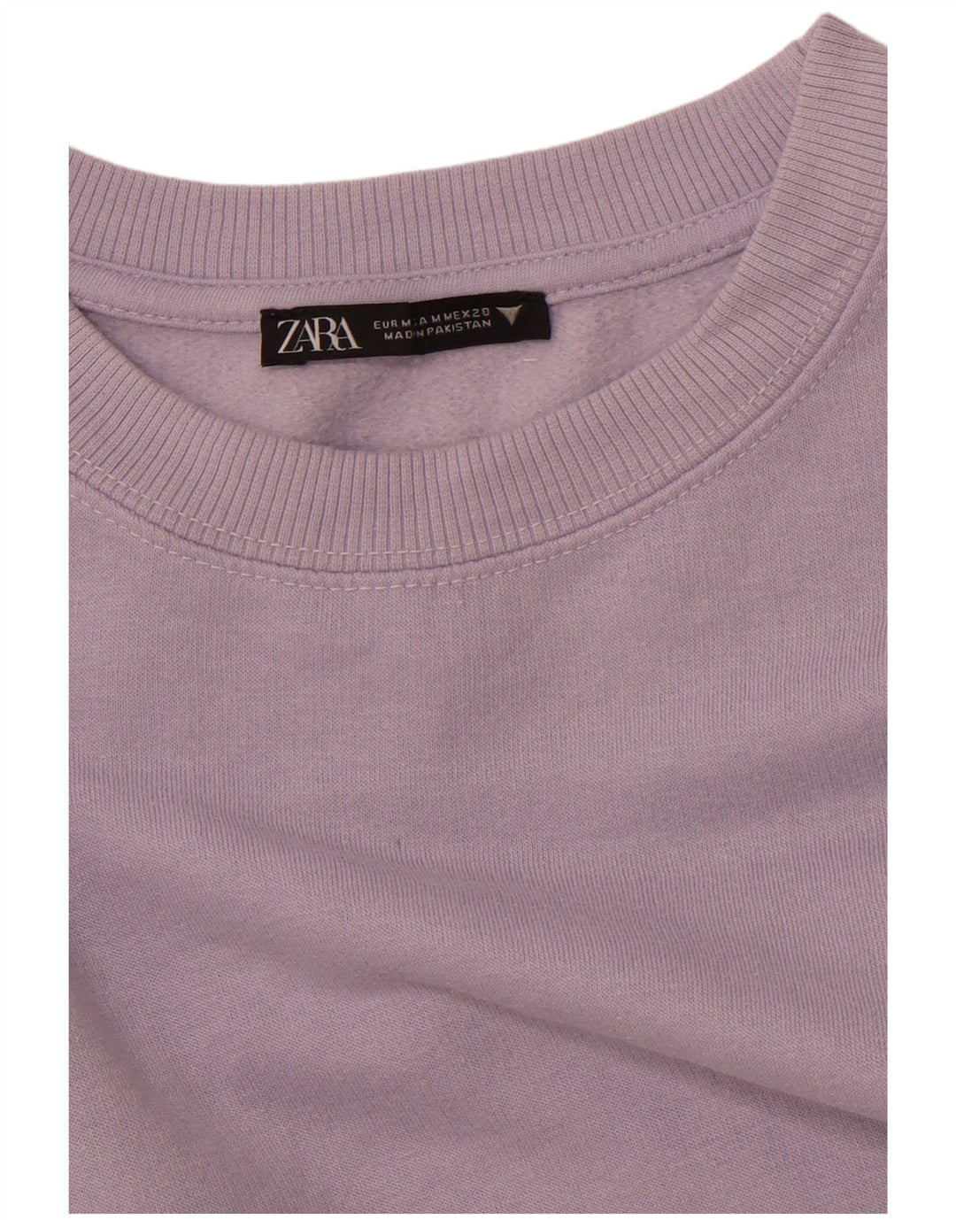 ZARA Mujer Sudadera Corta Extragrande Jersey UK 44 Mediano Púrpura