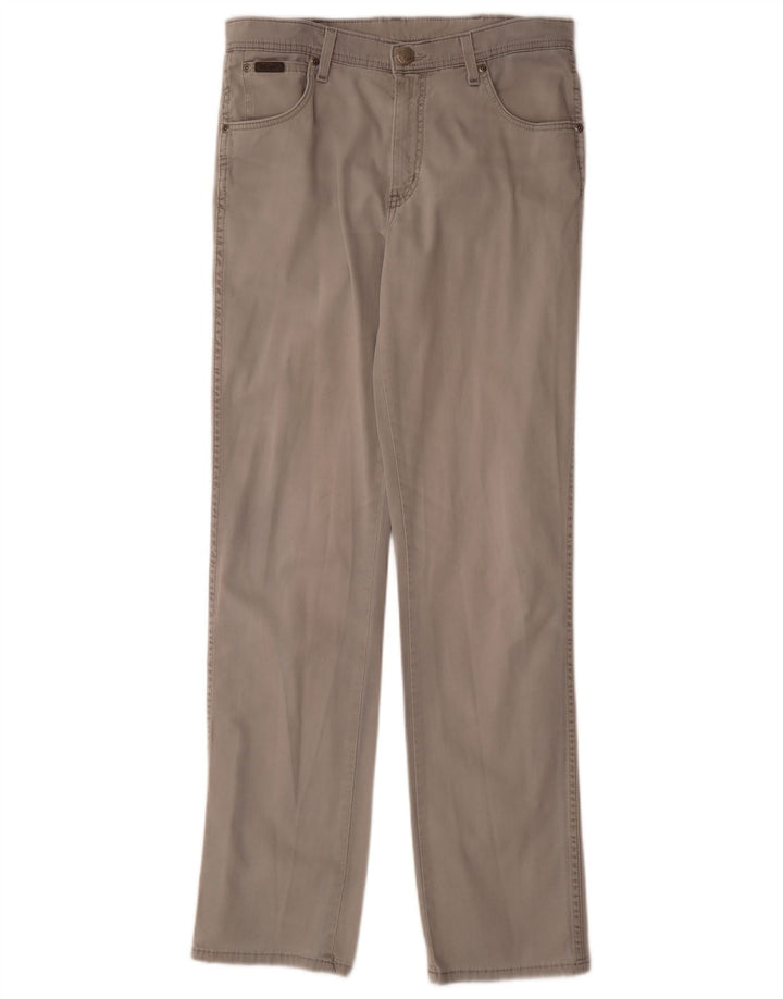 Wrangler Vaqueros rectos elásticos Texas para hombre W33 L34 Algodón gris