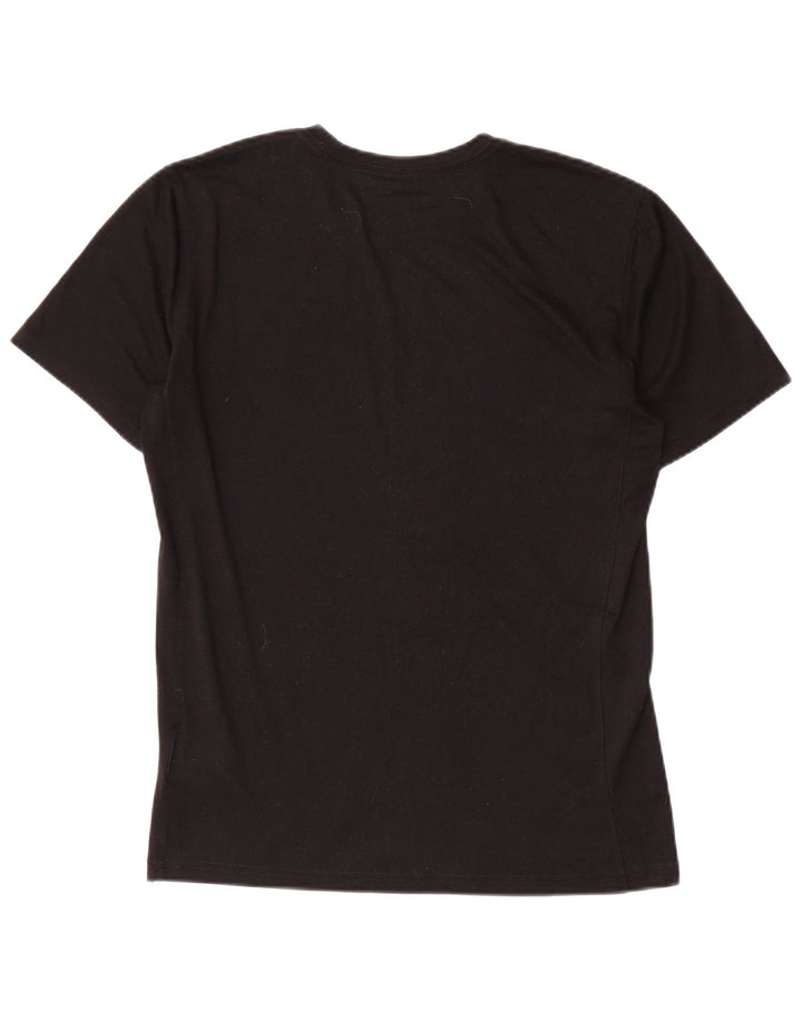 Nike Dri Fit Graphic Camiseta para hombre, talla pequeña, poliéster negro
