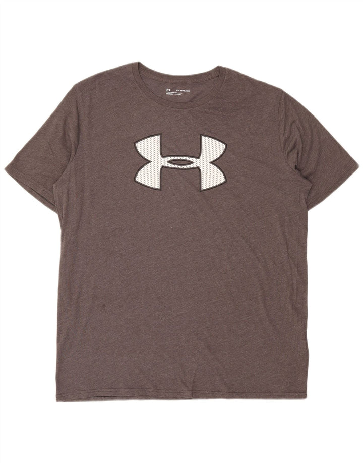 Under Armour Camiseta gráfica para hombre Top 2XL Algodón gris