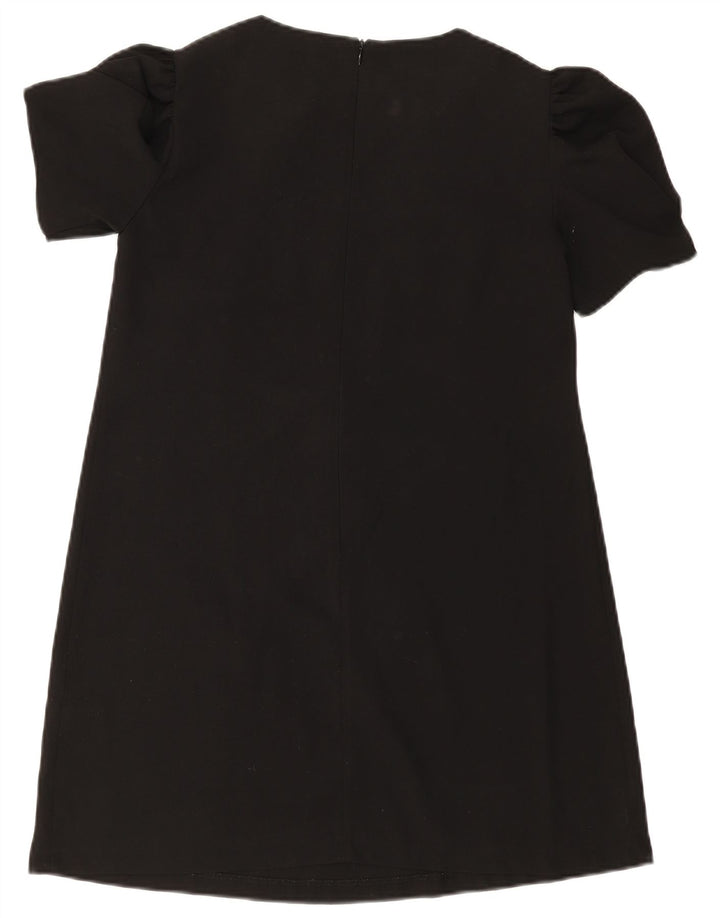 Zara Vestido Acampanado para Mujer UK 42 Mediano Poliéster Negro