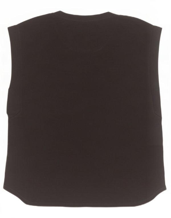 Benetton Camiseta Sin Mangas Mujer ES 40 XL Algodón Negro