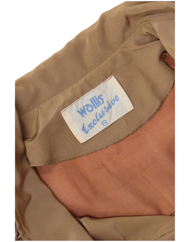 WALLIS Maxi vestido de manga larga para mujer US 8 mediano beige