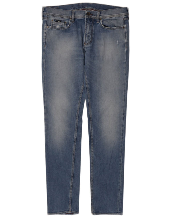 Vaqueros ajustados desgastados para hombre Gas W34 L34 Algodón azul