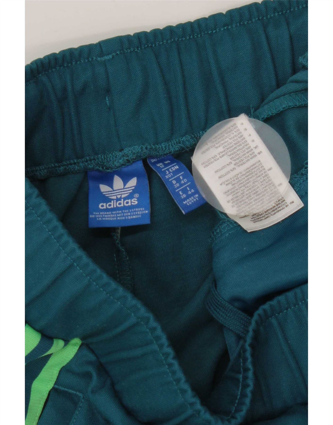 Adidas Pantalones de chándal para mujer UK 12 Algodón azul medio