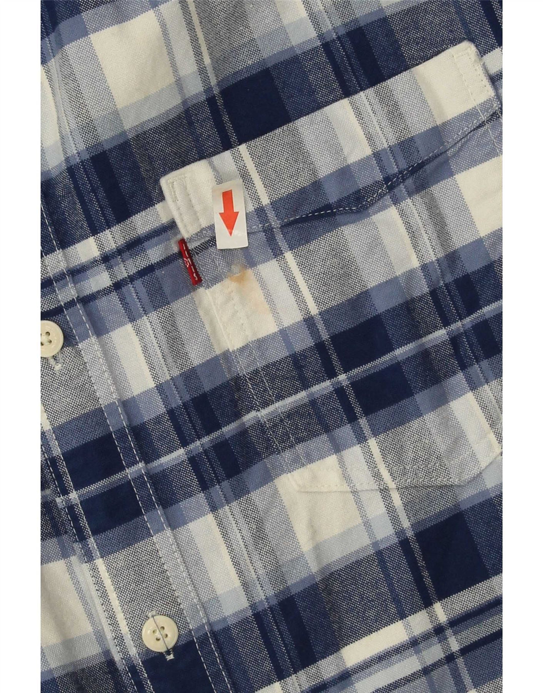 Levi's Camisa de franela estándar para hombre XL Algodón a cuadros azules