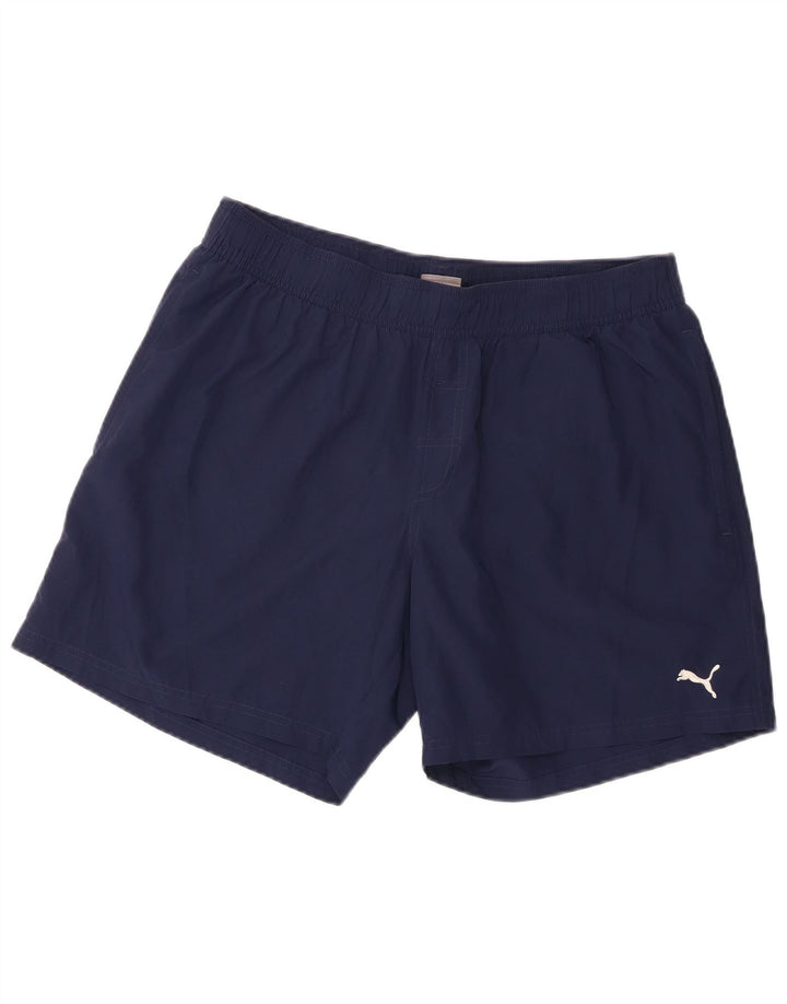 Puma Pantalones cortos deportivos para hombre XL Azul marino