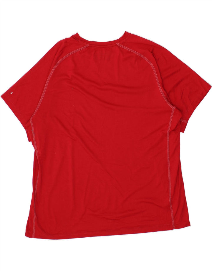 EDDIE BAUER Mens T-Shirt Top XL Red Polyester Vintage Eddie Bauer and Second-Hand Eddie Bauer from Messina Hembry 